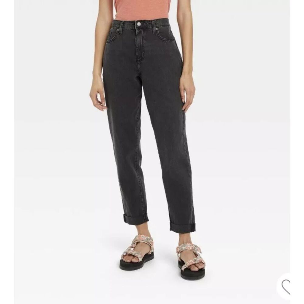 Universal Thread Boyfriend Jeans size 2 Raw end legs/Tapered No Stretch Gray NWT